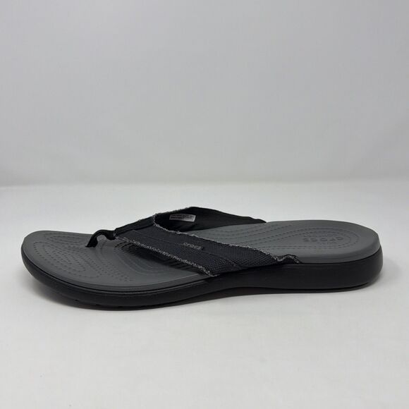 Crocs Men’s Size 13 Comfort Santa Cruz Thong Sandals 205612 Black STORE MODEL main image 7